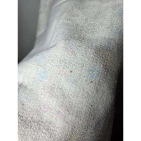 Vintage Chatham Baby Receiving Blanket Yellow Ducks & Flowers Vtg Nursery Floral - Picture 3 of 8